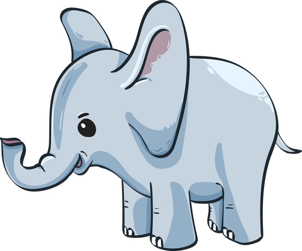 bebe elefante para colorear