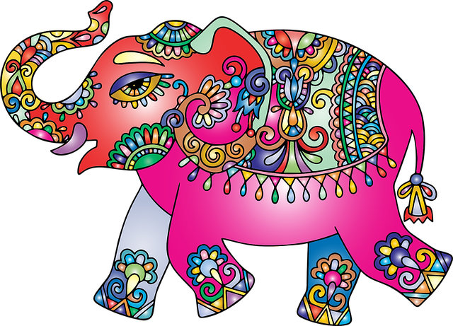 dibujo elefante para colorear