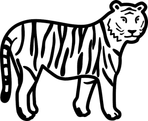 dibujo de tigre para pintar