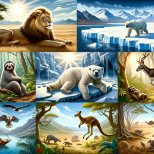 animales salvajes en su habitat